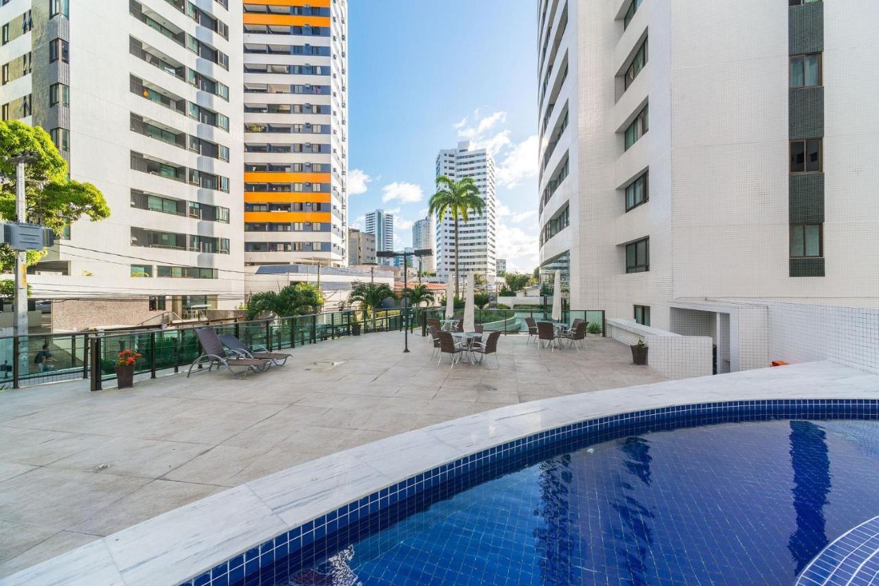 Excelente Flat Em Setubal Boa Viagem Ate 3 Pessoas Cercado Por Restaurantes E Supermercados Pm805 Recife Luaran gambar